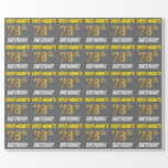 [ Thumbnail: Gray, Faux/Imitation Gold, "78th Birthday" Wrapping Paper ]