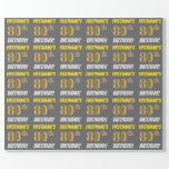 [ Thumbnail: Gray, Faux/Imitation Gold, "80th Birthday" Wrapping Paper ]