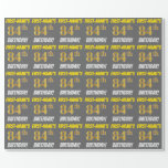 [ Thumbnail: Gray, Faux/Imitation Gold, "84th Birthday" Wrapping Paper ]