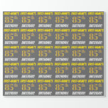 [ Thumbnail: Gray, Faux/Imitation Gold, "85th Birthday" Wrapping Paper ]