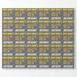 [ Thumbnail: Gray, Faux/Imitation Gold, "86th Birthday" Wrapping Paper ]
