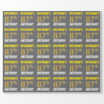 [ Thumbnail: Gray, Faux/Imitation Gold, "87th Birthday" Wrapping Paper ]