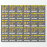 [ Thumbnail: Gray, Faux/Imitation Gold, "89th Birthday" Wrapping Paper ]