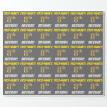 [ Thumbnail: Gray, Faux/Imitation Gold, "8th Birthday" Wrapping Paper ]