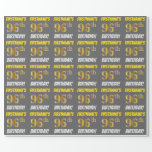 [ Thumbnail: Gray, Faux/Imitation Gold, "96th Birthday" Wrapping Paper ]