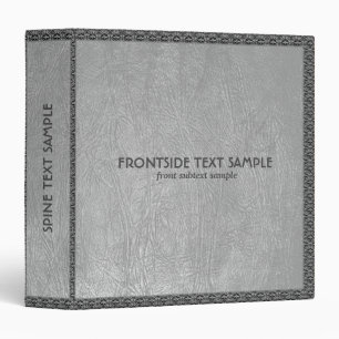 Gray Faux Leather Look Customized Avery Binder 2