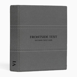 Gray faux leather mini binder