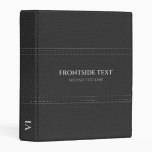 Gray faux leather texture mini binder