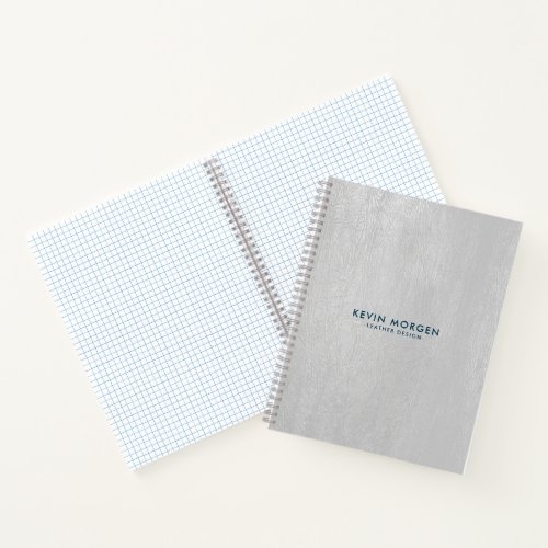 Gray faux leather texture notebook