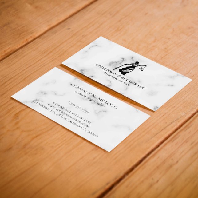 Gray Faux Marble Silver Veins Business Card (Creator Uploaded)