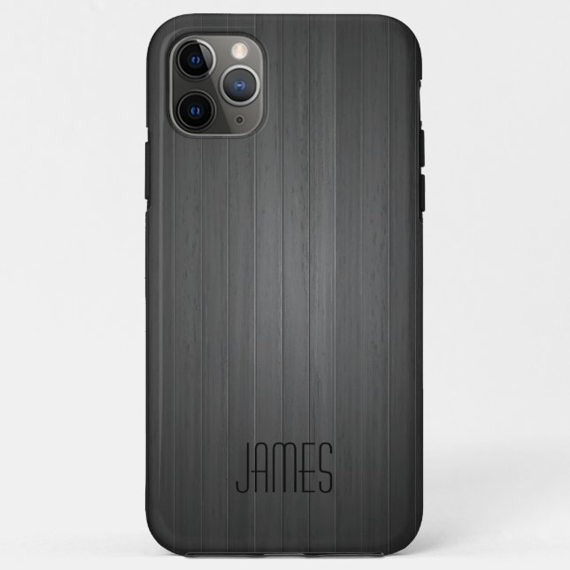 Gray Faux Wood Case-Mate iPhone Case (Back)