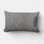 Gray Feather Lumbar Pillow at Zazzle