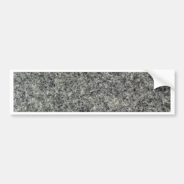 Gray felt fabric bumper sticker (Front)