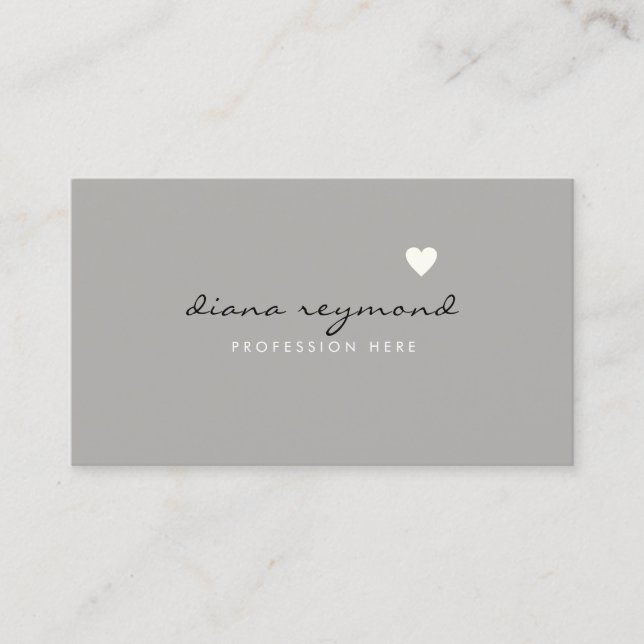 gray feminine professional women business card (Front)