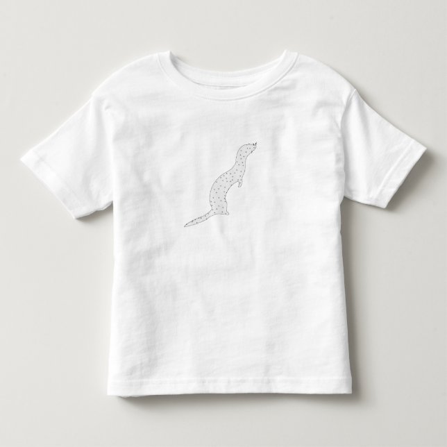 Gray Ferret with dots Toddler T-shirt (Front)