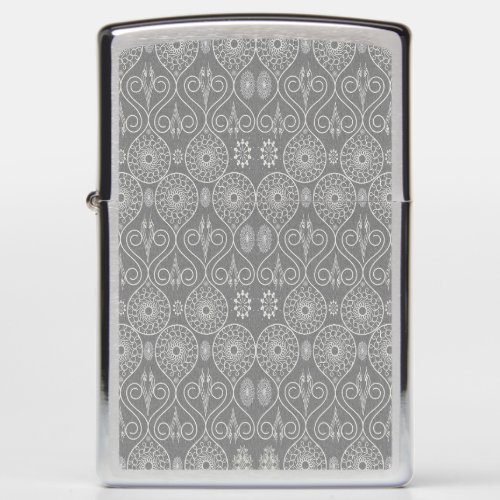 Gray fibrous textile octopus seeds patterned  zippo lighter