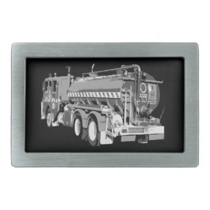 Gray Fire Truck Oil Painted, Belt Buckle