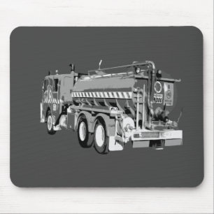 Gray Fire Truck Oil Painted, Mouse Pad