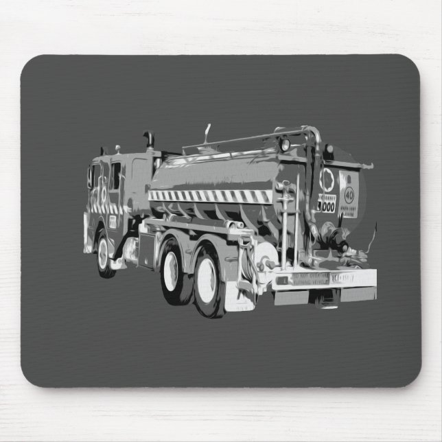 Gray Fire Truck Oil Painted,  Mouse Pad (Front)