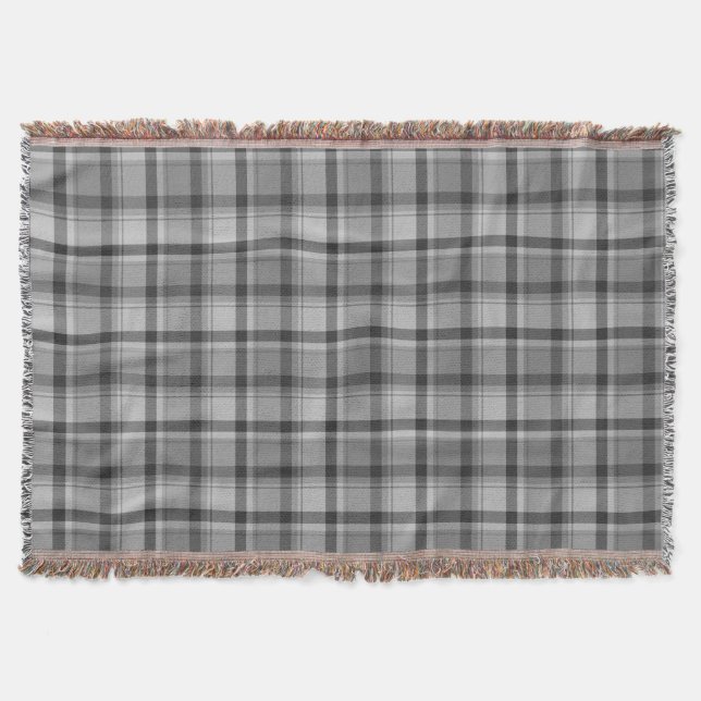 Gray Flannel Print, Throw Blanket (Front)