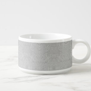 Gray Floral Embossed Look Bowl