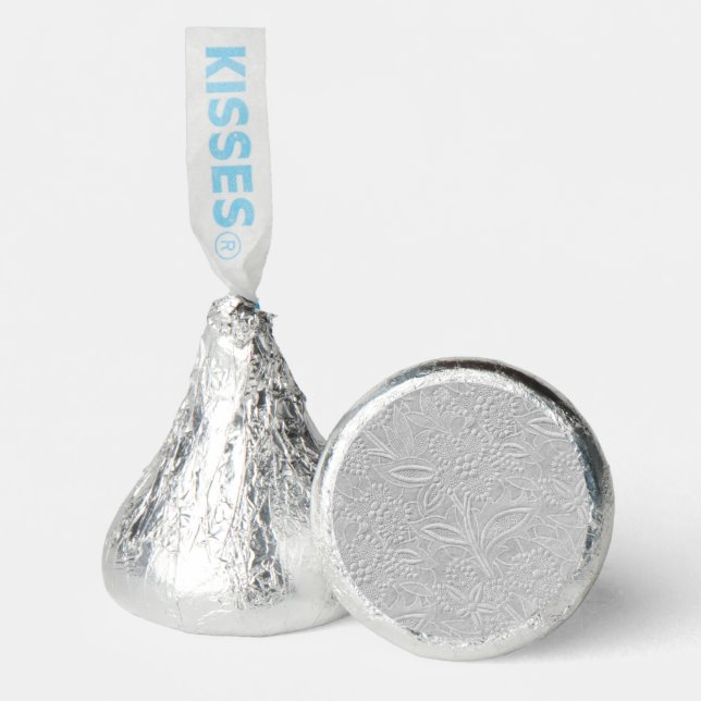 Gray Floral Embossed Look Hershey®'s Kisses® (Front)