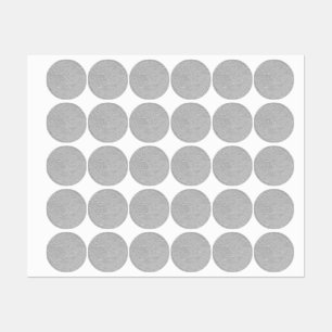 Gray Floral Embossed Look Labels