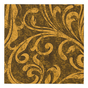 Gray floral, high-resolution seamless texture. faux canvas print