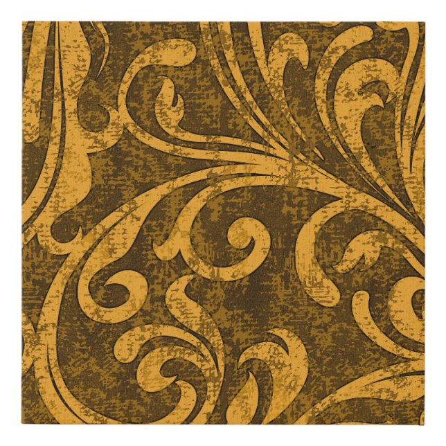 Gray floral, high-resolution seamless texture. faux canvas print (Front)