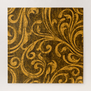Gray floral, high-resolution seamless texture. jigsaw puzzle