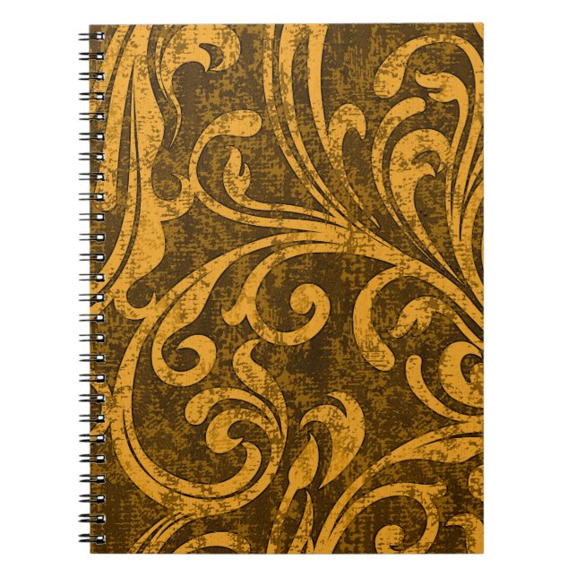 Gray floral, high-resolution seamless texture. notebook (Front)