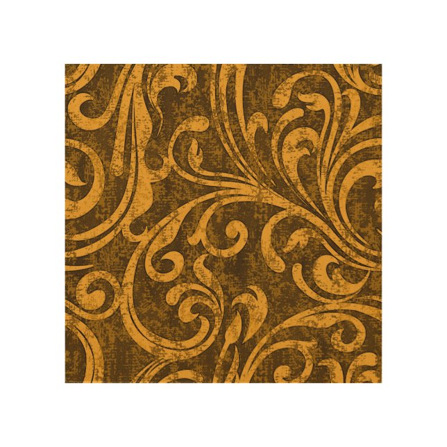 Gray floral, high-resolution seamless texture. wood wall art (Front)