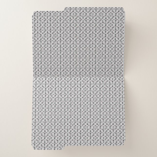 Gray Floral Personalized File Folder (Inside Right)