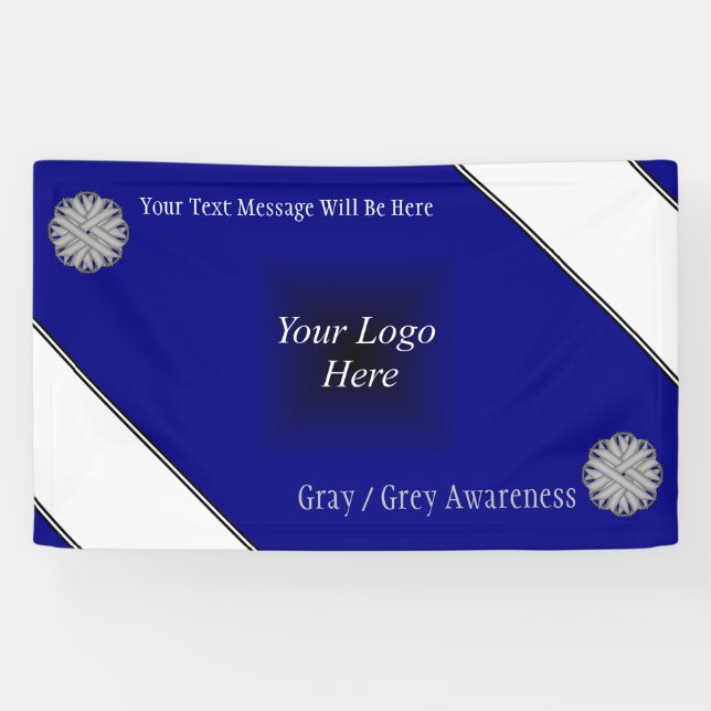 Gray Flower Ribbon by Kenneth Yoncich Banner (Horizontal)