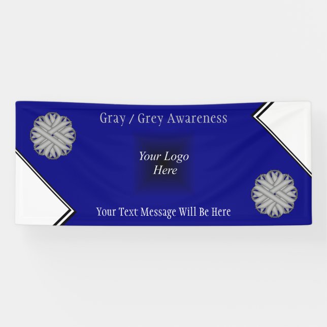 Gray Flower Ribbon by Kenneth Yoncich Banner (Horizontal)