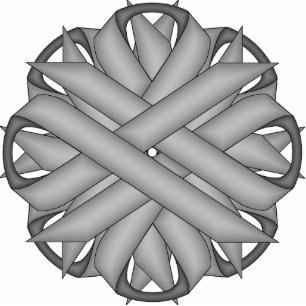 Gray Flower Ribbon by Kenneth Yoncich Cutout