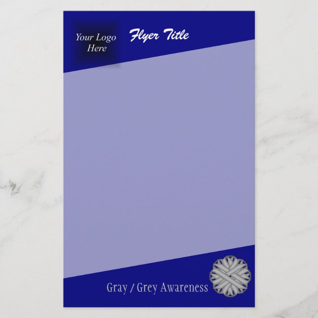 Gray Flower Ribbon by Kenneth Yoncich Flyer (Front)