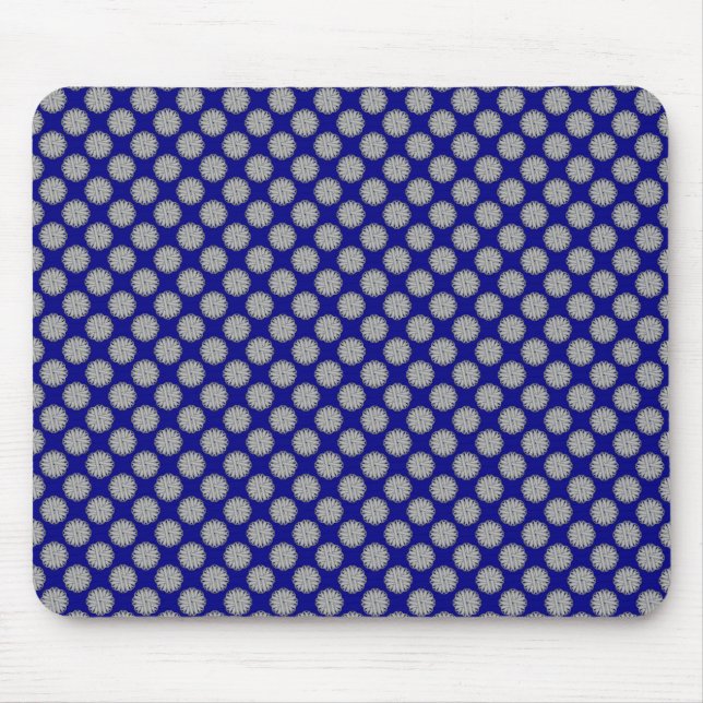Gray Flower Ribbon by Kenneth Yoncich Mouse Pad (Front)