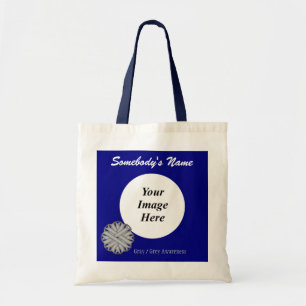 Gray Flower Ribbon Template by Kenneth Yoncich Tote Bag