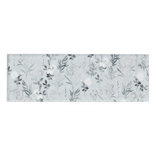 Gray Flowers Painting Botanical Name Tag