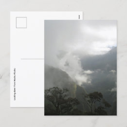 Gray Foggy Clouds above the Mountains Holiday Postcard