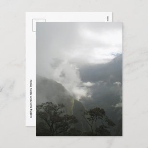 Gray Foggy Clouds above the Mountains Holiday Postcard