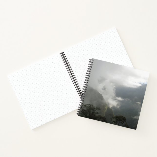Gray Foggy Clouds Mountains Bullet Journal (Inside)