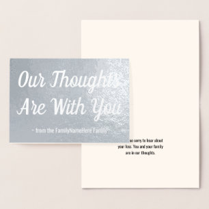 Gray Foil Sympathies Card