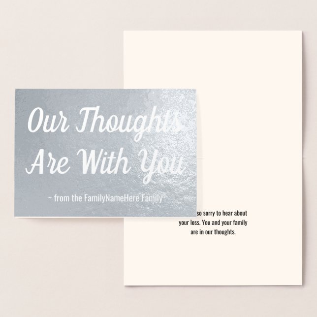 Gray Foil Sympathies Card (Display)