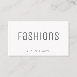 Gray Font Minimalist Professional Business Card