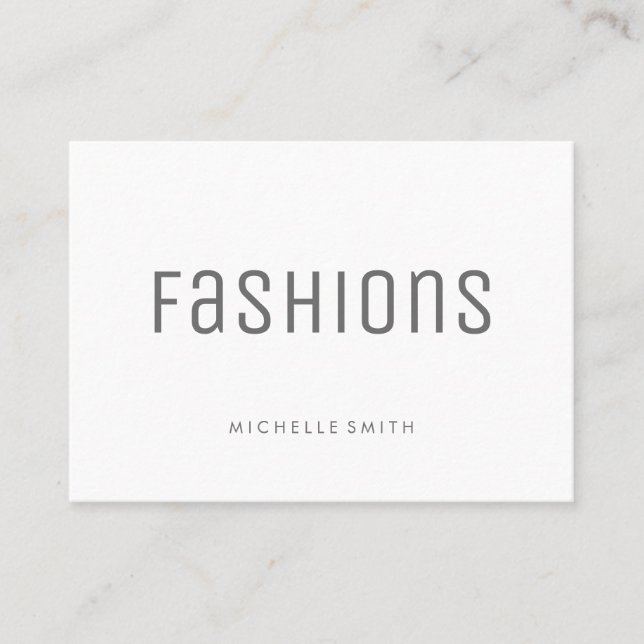 Gray Font Minimalist | Professional Business Card (Front)