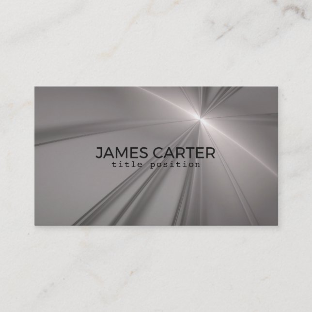 Gray Fractal Business Card (Front)