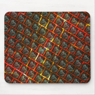 Gray 'framed eyes', grazes, squares or red grating mouse pad