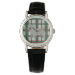 Gray French Bulldog, Christmas Plaid Watch